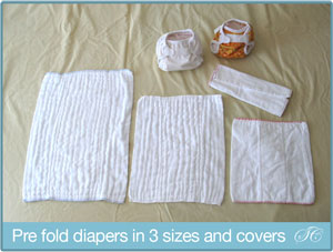 Sweet Cheeks Pre Fold Diapers and Covers