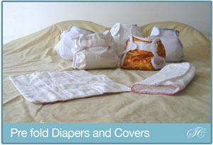 Sweet Cheeks Pre fold Diapers and Covers